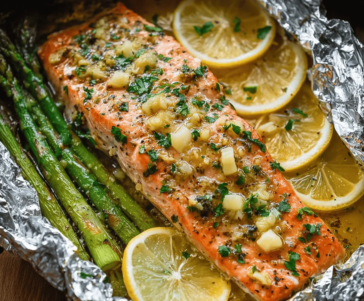 Easy Lemon Garlic Baked Salmon in Foil: Quick Weeknight Dinner